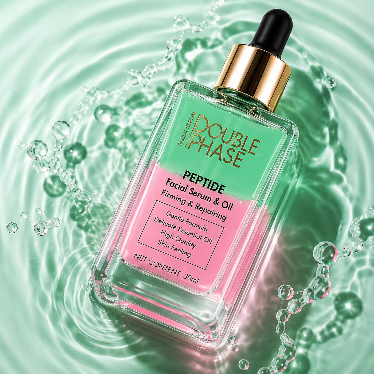 DOUBLE PHASE Peptide Facial Serum & Oil | Firming & Hydrating | 30ml