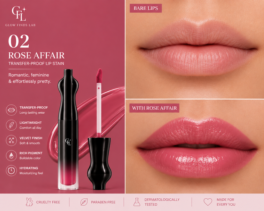 Glow Finds Lab Velvet Lip Stain Transfer-Proof • Waterproof • All-Day Wear