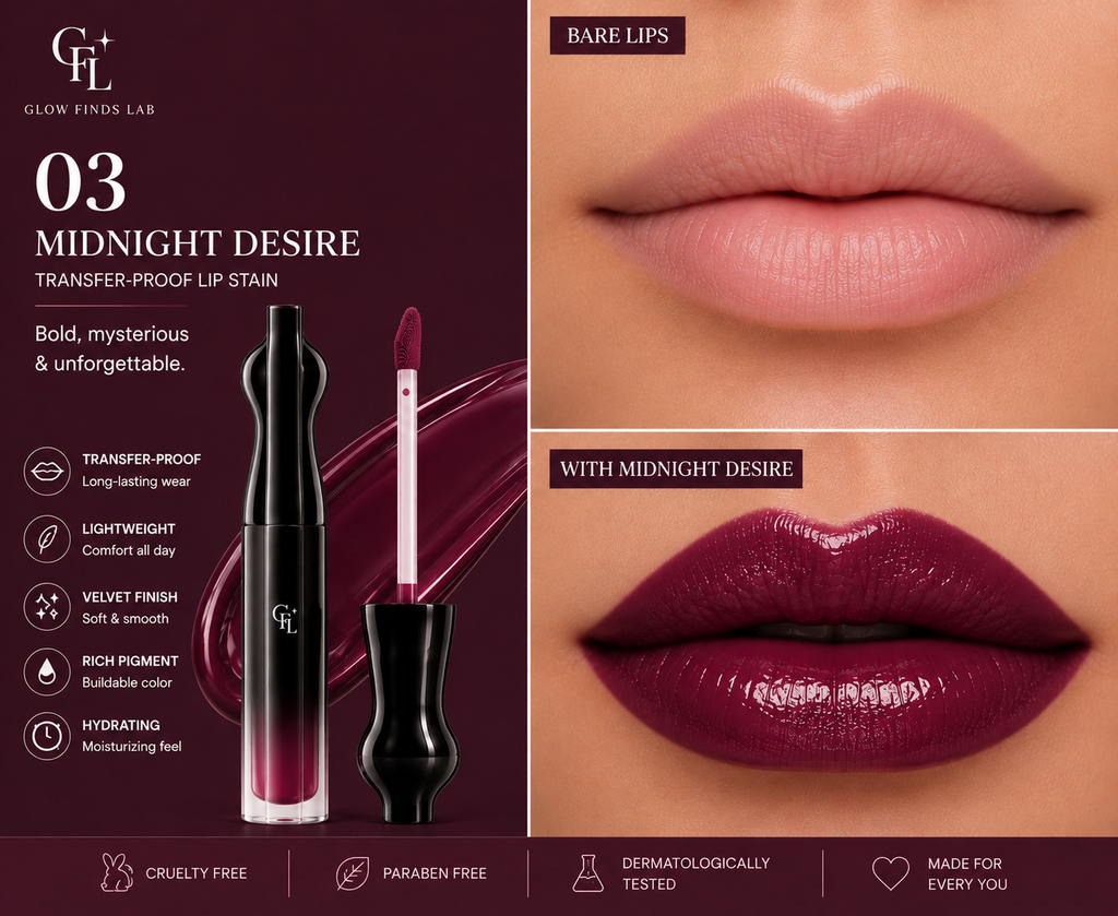 Glow Finds Lab Velvet Lip Stain Transfer-Proof • Waterproof • All-Day Wear
