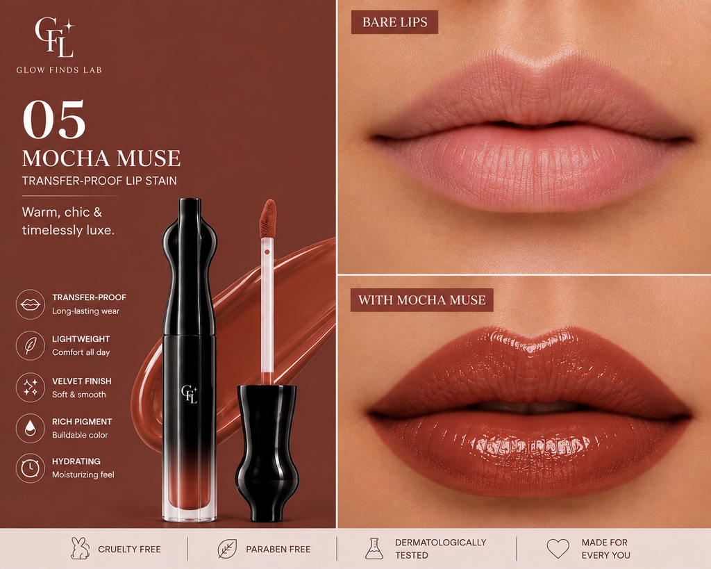 Glow Finds Lab Velvet Lip Stain Transfer-Proof • Waterproof • All-Day Wear