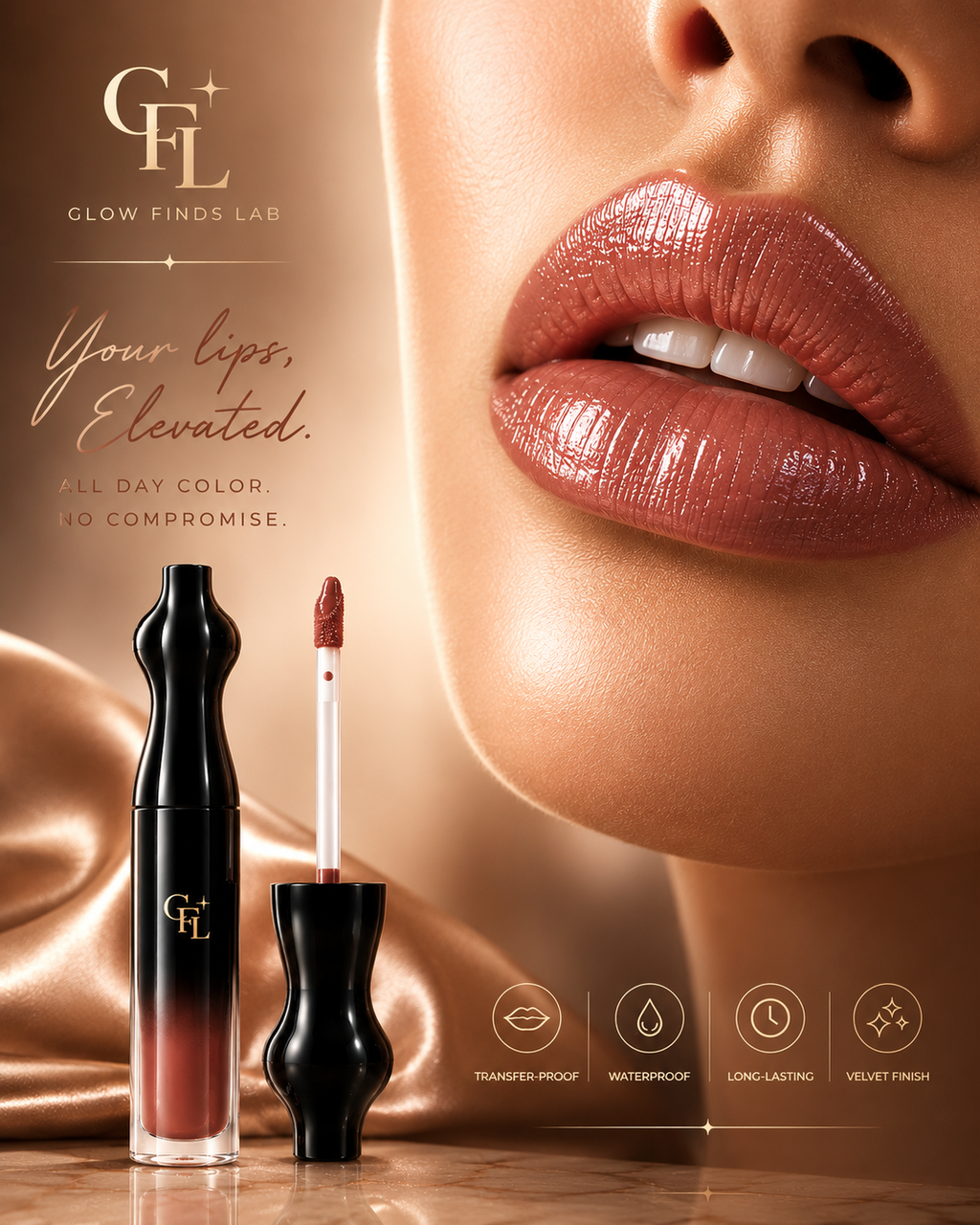 Glow Finds Lab Velvet Lip Stain Transfer-Proof • Waterproof • All-Day Wear