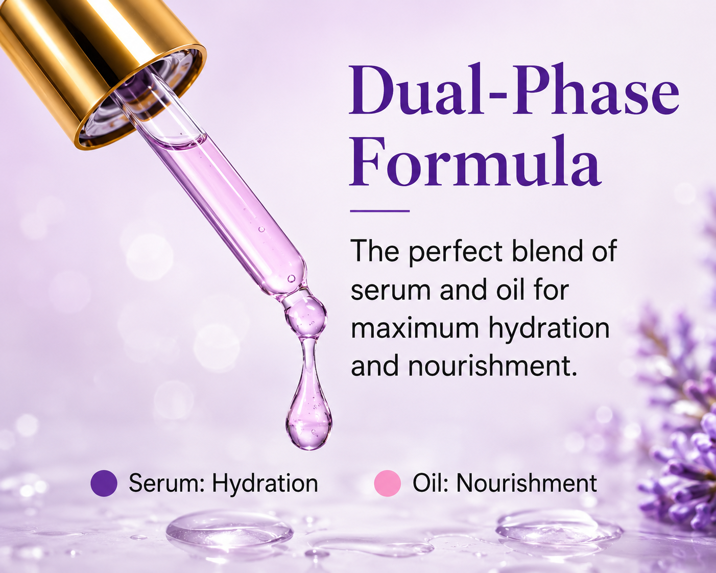 Title  DOUBLE PHASE Hyaluronic Acid Facial Serum & Oil | Deep Hydration & Moisturizing | 30ml