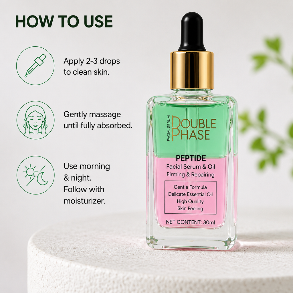 DOUBLE PHASE Peptide Facial Serum & Oil | Firming & Hydrating | 30ml
