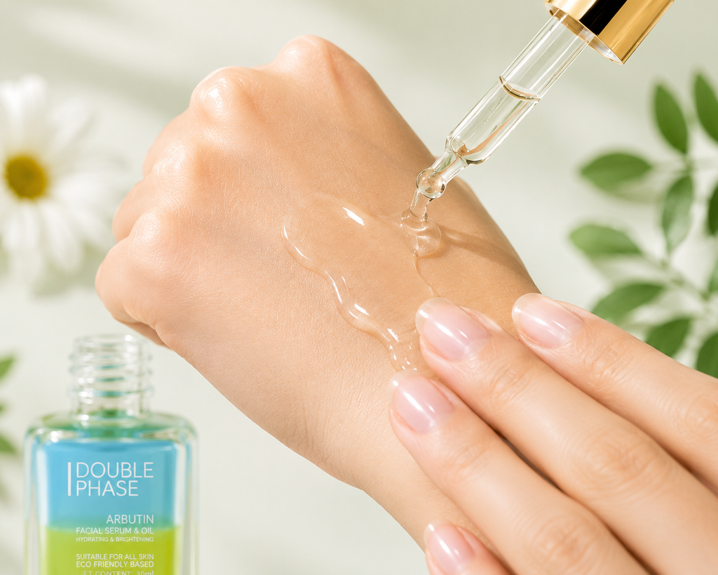 DOUBLE PHASE Arbutin Facial Serum & Oil | Brightening & Hydrating | 30ml